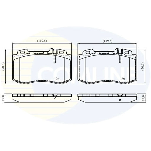 Comline 4 x Front Brake Pad Set CBP01117