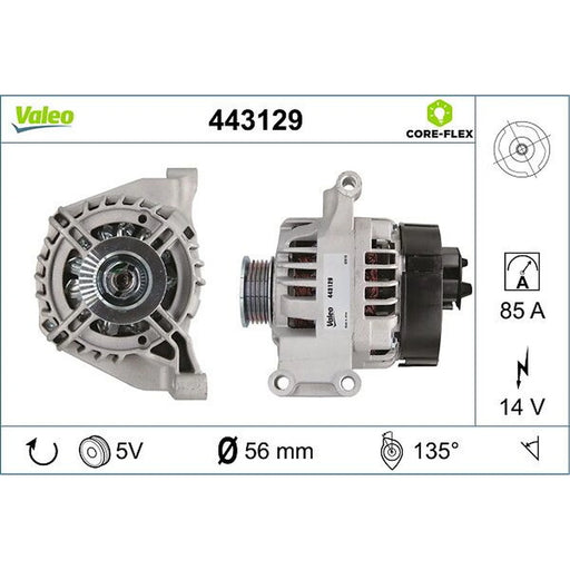 Valeo Car Alternator 12V 443129