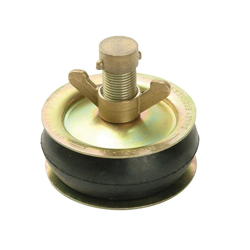 Bailey Products 2416 Drain Test Plug 100mm (4in) - Brass Cap - 2416