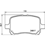 Mintex Front Brake Pad Set MDB3038