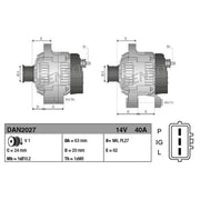 Denso Car Alternator 12V DAN2027
