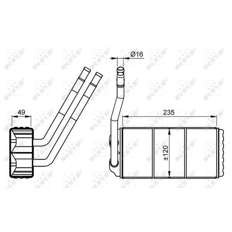 NRF Heater Matrix Core Heat Exchanger 54263