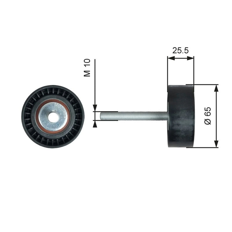 Gates V-Ribbed Belt Deflection/Guide Pulley T36772
