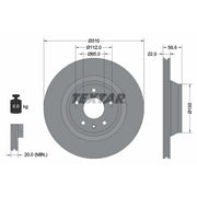 Textar 2 x Externally Vented Rear Brake Discs 92160603