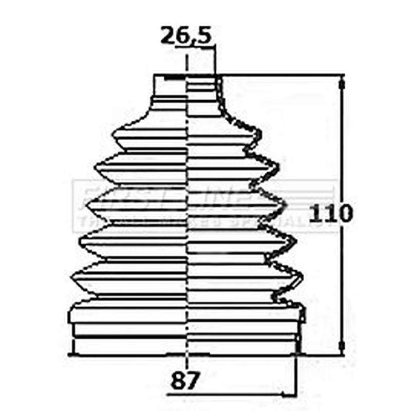 First Line Drive Shaft Bellow Kit Front Left Thermoplast FCB6154