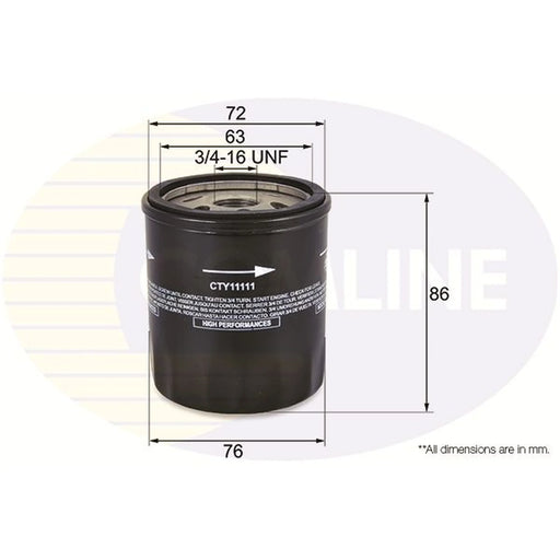 Comline Engine Oil Filter CTY11111