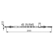 Bosch Handbrake Cable Rear 1 987 482 403