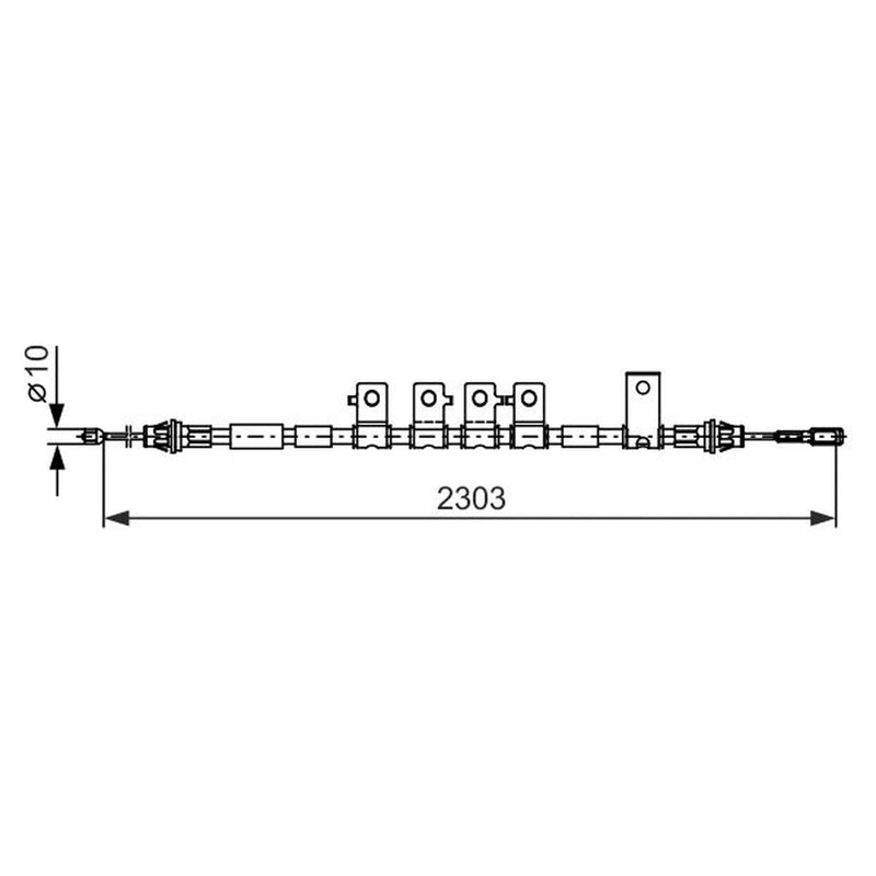 Bosch Handbrake Cable Rear 1 987 482 403