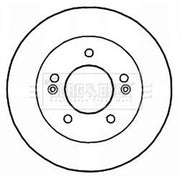 Borg & Beck 2 x Solid Rear Brake Discs BBD5174