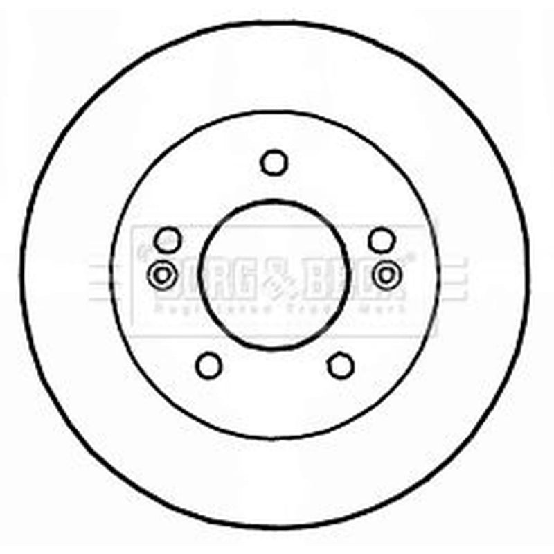 Borg & Beck 2 x Solid Rear Brake Discs BBD5174