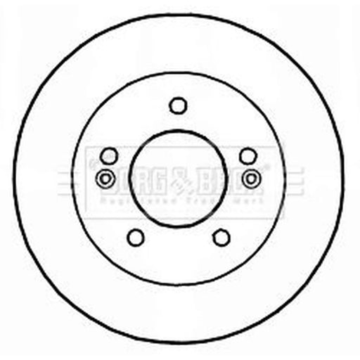 Borg & Beck 2 x Solid Rear Brake Discs BBD5174