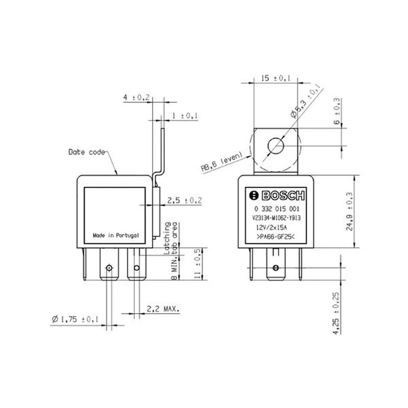 Bosch Main Power Relay 0 332 015 001