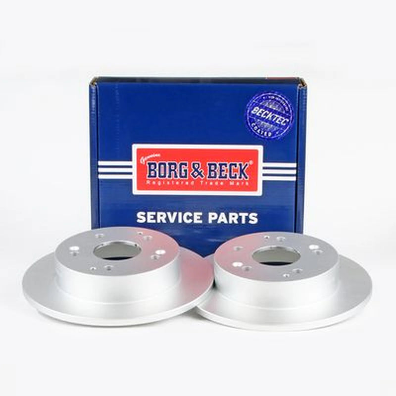 Borg & Beck 2 x Solid Rear Brake Discs BBD4400