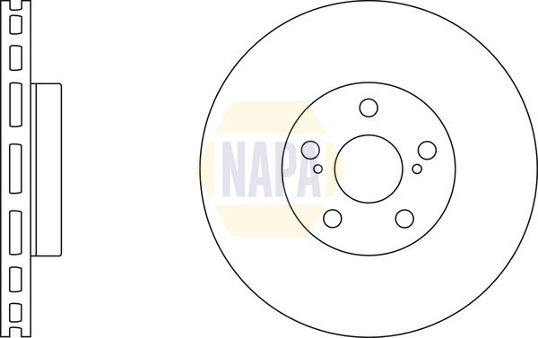 NAPA Front Vented & Rear Vented Brake Discs & Pads fits TOYOTA