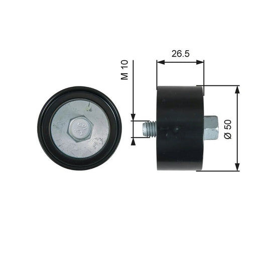 Gates V-Ribbed Belt Deflection/Guide Pulley T36537