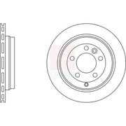 Apec 2 x Vented Rear Brake Discs SDK6183