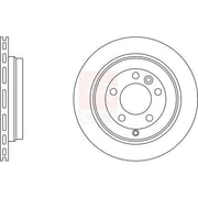 Apec 2 x Vented Rear Brake Discs SDK6183