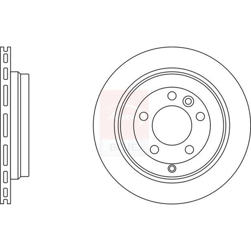 Apec 2 x Vented Rear Brake Discs SDK6183