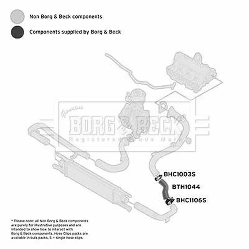 Borg & Beck Intercooler Turbo Charge Air Hose Lower BTH1044