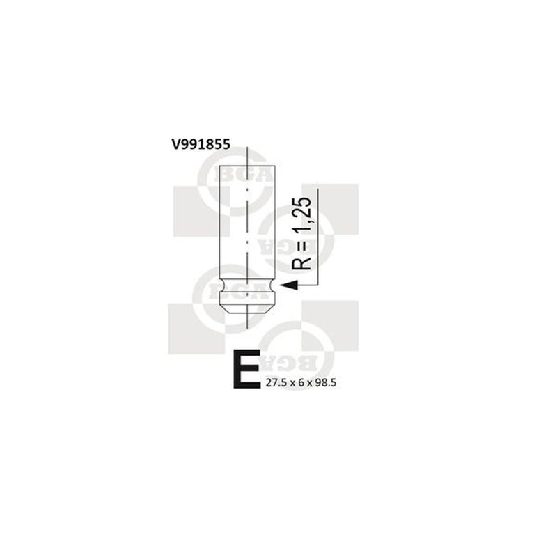 BGA Engine Intake Valve 27mm Head V991855