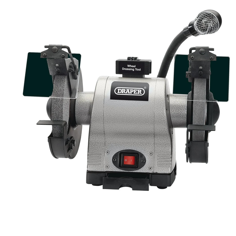 Draper Bench Grinder 200mm 550W with Work Light