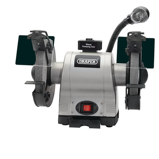 Draper Bench Grinder 200mm 550W with Work Light