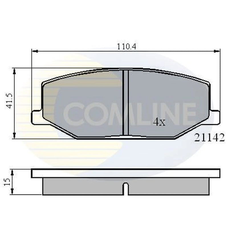 Comline 4 x Front Brake Pad Set CBP0195