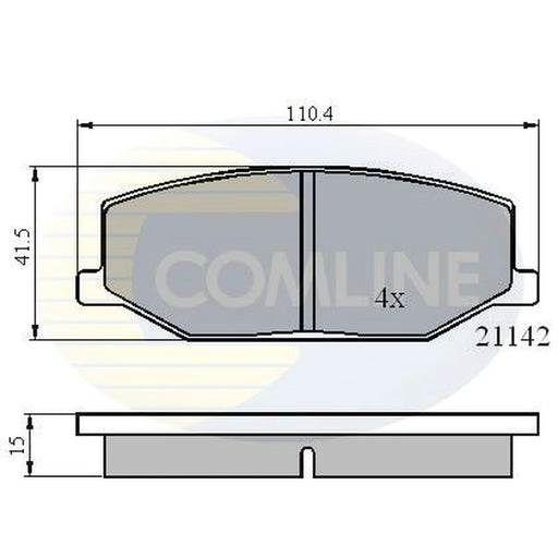 Comline 4 x Front Brake Pad Set CBP0195
