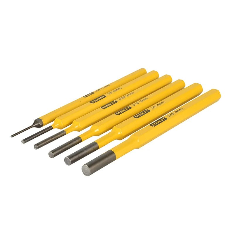 STANLEY® Hand Tools Parallel Pin Punch Set, 6 Piece - 4-18-226