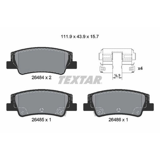 Textar Rear Brake Pad Set 2648401