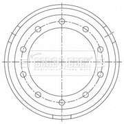 Borg & Beck Brake Drum Assembly Rear BBR32538