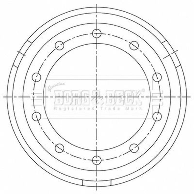 Borg & Beck Brake Drum Assembly Rear BBR32538