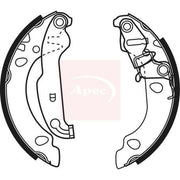 Apec Brake Shoe Set Axle Kit SHU636