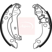 Apec Brake Shoe Set Axle Kit SHU636