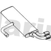 Klarius Box With Tail Pipe Rear SE221W