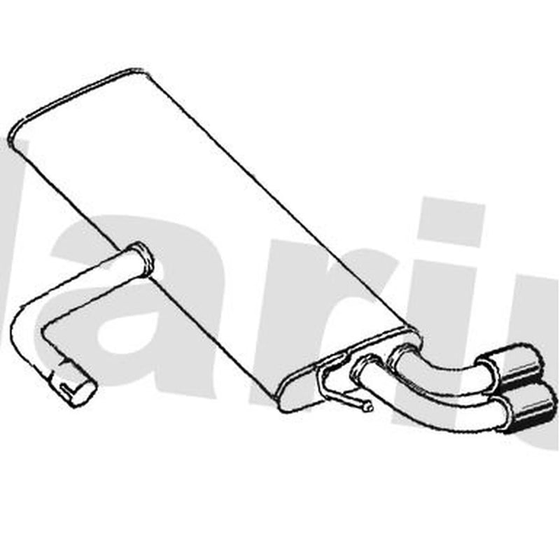 Klarius Box With Tail Pipe Rear SE221W