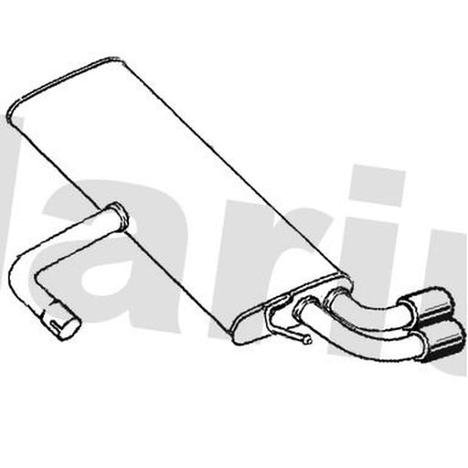Klarius Box With Tail Pipe Rear SE221W