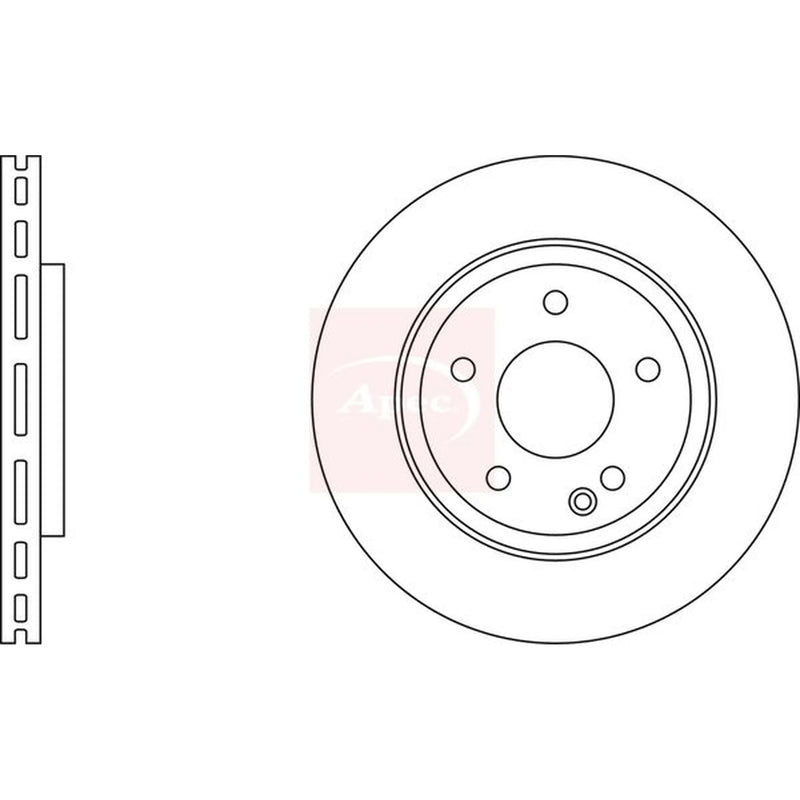 Apec 2 x Vented Front Brake Discs DSK2094