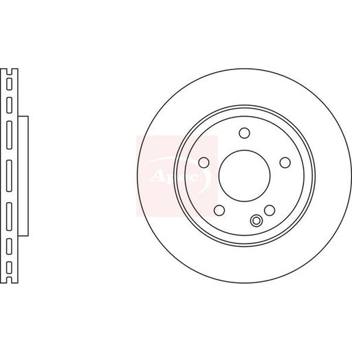 Apec 2 x Vented Front Brake Discs DSK2094