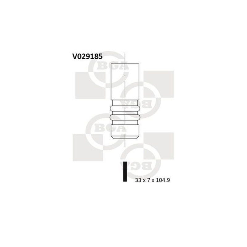 BGA Engine Intake Valve 33mm Head V029185