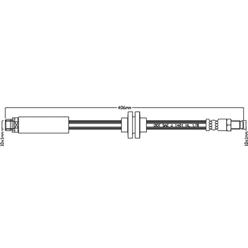Abtex Brake Hydraulic Hose Line Rear ABH1217