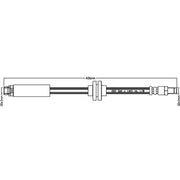 Abtex Brake Hydraulic Hose Line Rear ABH1217