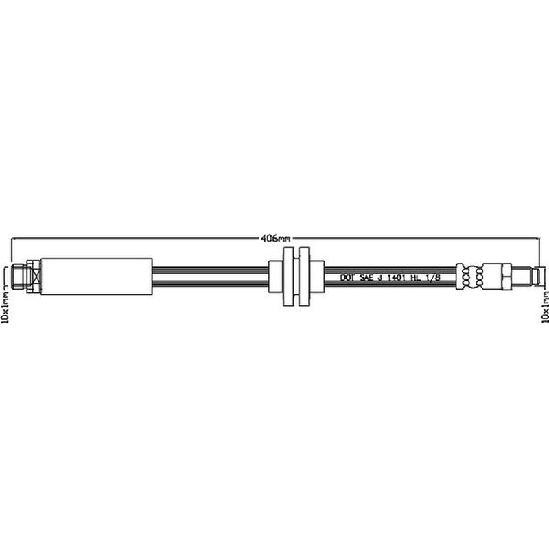 Abtex Brake Hydraulic Hose Line Rear ABH1217