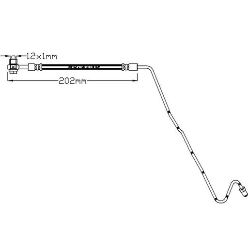 Abtex Brake Hydraulic Hose Line Rear Right ABH1186R