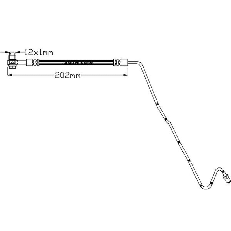 Abtex Brake Hydraulic Hose Line Rear Right ABH1186R