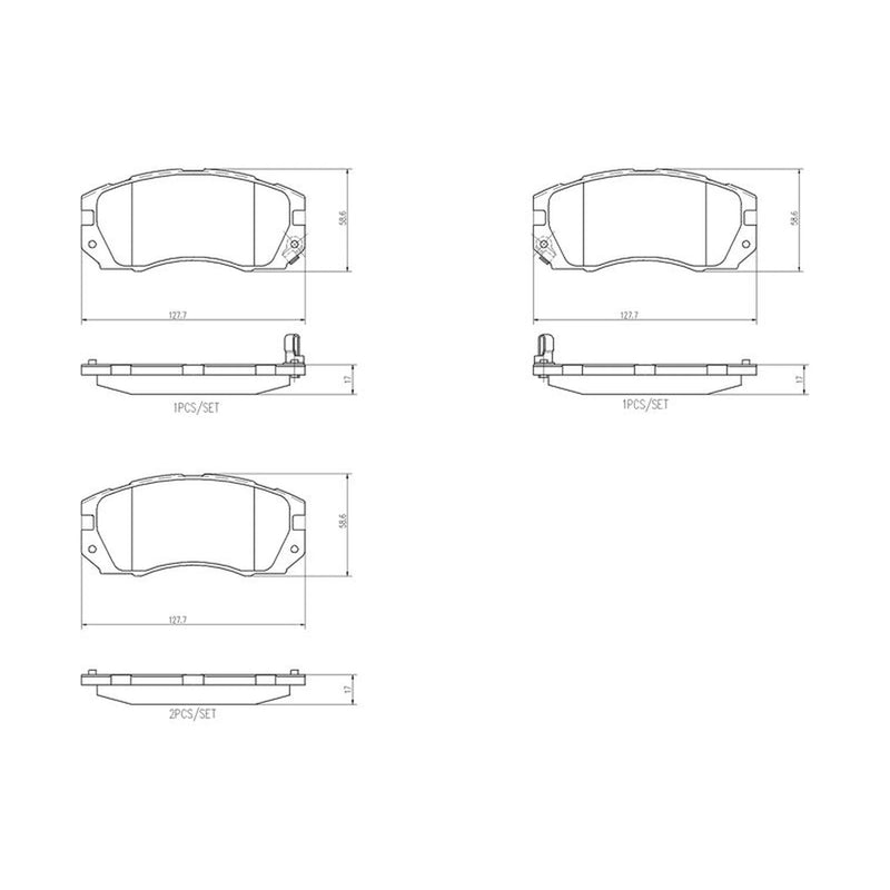 Brembo 4 x Front Brake Pad Set P78007