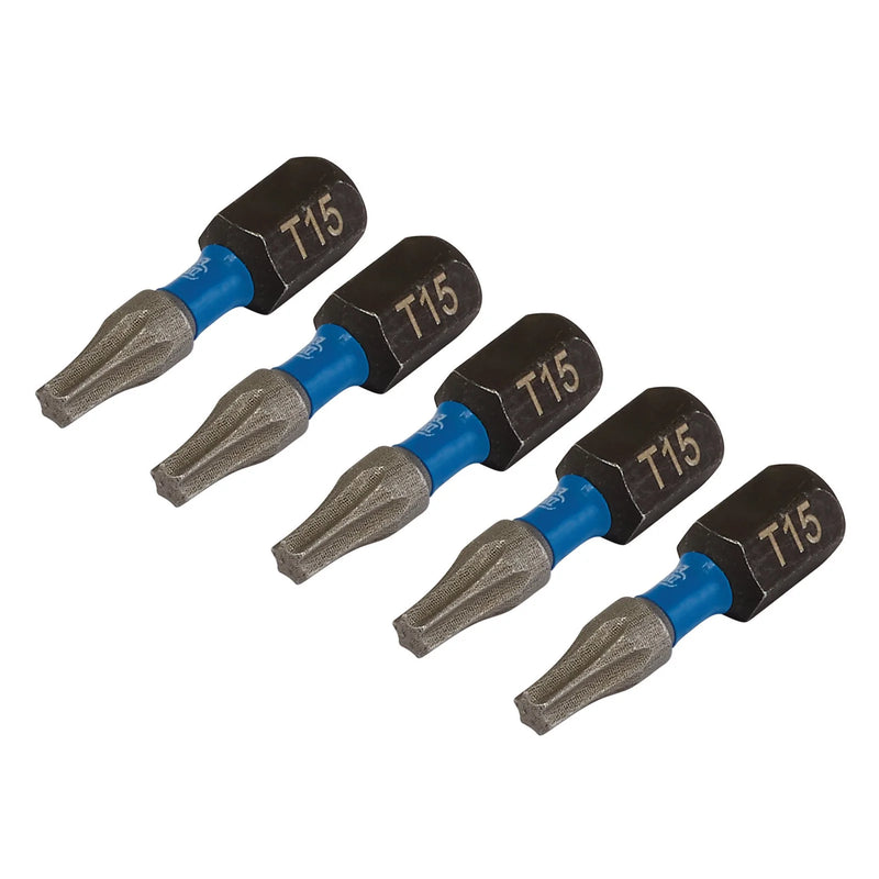 Draper Expert TX-STAR® Impact Screwdriver Bits, 1/4" Hex (Pack of 5)