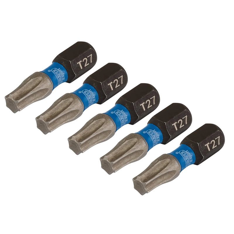 Draper Expert Impact Screwdriver Bits, TX-STAR® 1/4" Hex (Pack of 5)