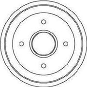 Abtex Brake Drum Assembly Rear BDM107