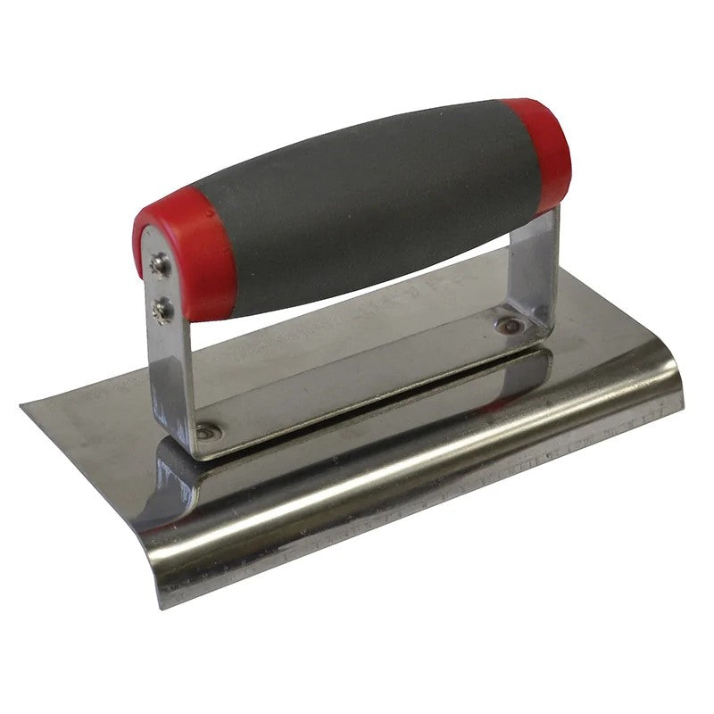 Faithfull Edging Trowel Soft Grip Handle 6 x 3in - FAISGTEDGESS